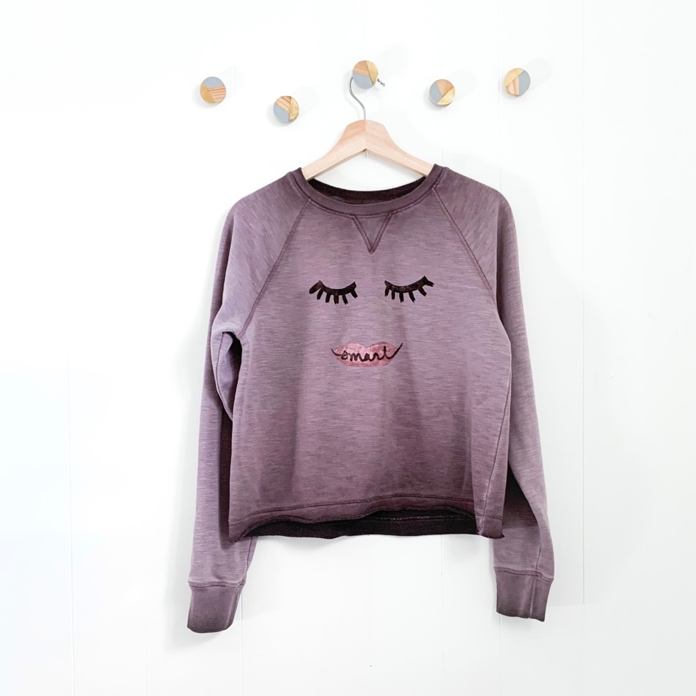 Anthro Saturday Sunday Smart Mouth Sweatshirt